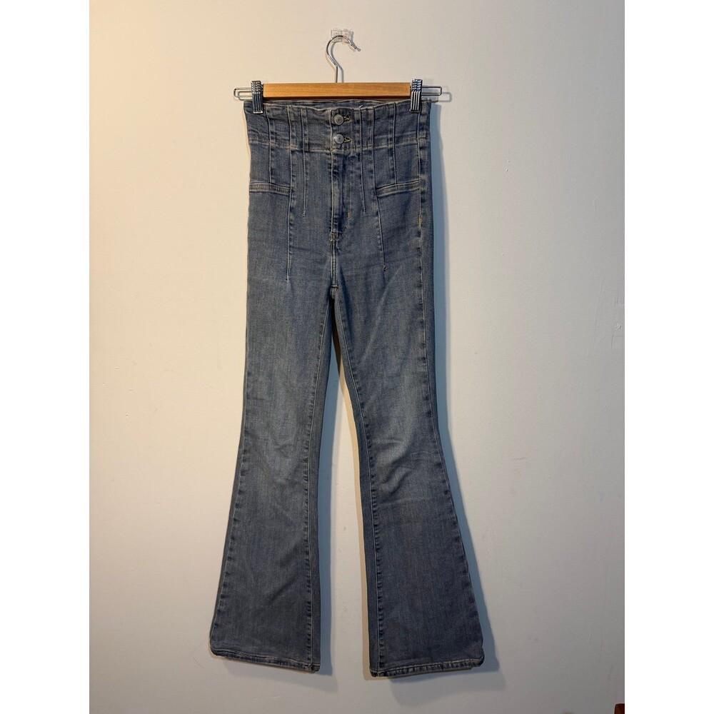 We The Free Free People Women's 24 Blue Denim Jayde High Rise Flare Jeans